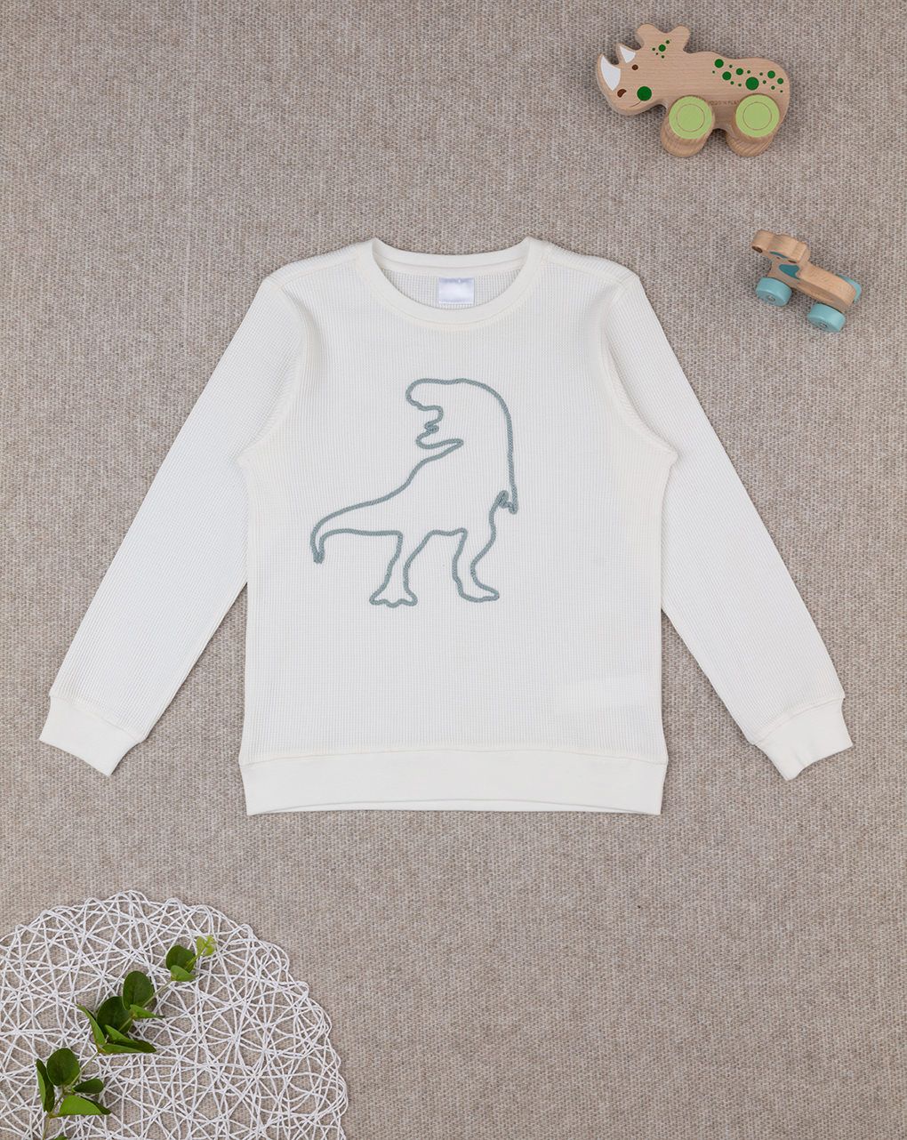 παιδική μπλούζα λευκή dino για αγόρι - Prénatal