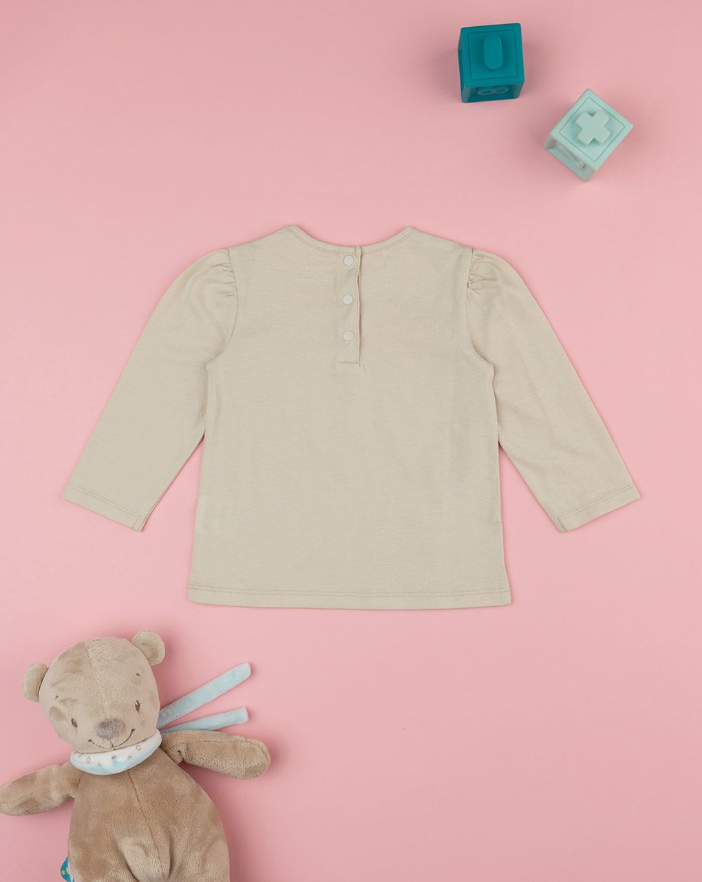 βρεφική μπλούζα μπεζ love για κορίτσι - Prénatal