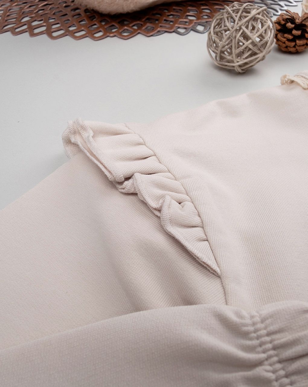 παιδική μπλούζα φούτερ μπεζ season flowers για κορίτσι - Prénatal