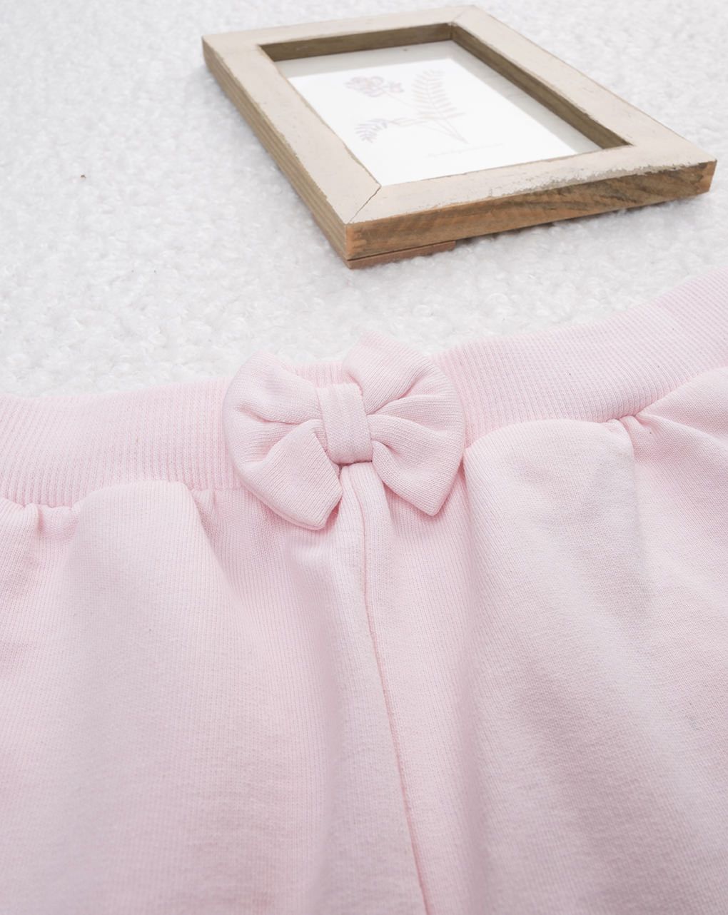 παιδικό παντελόνι φούτερ ροζ με φιογκάκια για κορίτσι - Prénatal