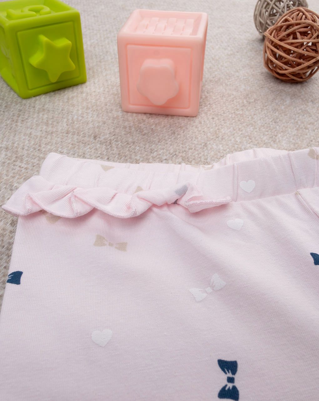 παιδικό κολάν ροζ με φιογκάκια για κορίτσι - Prénatal