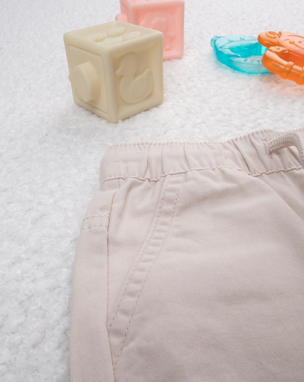 βρεφικό παντελόνι twill μπεζ για αγόρι - Prénatal