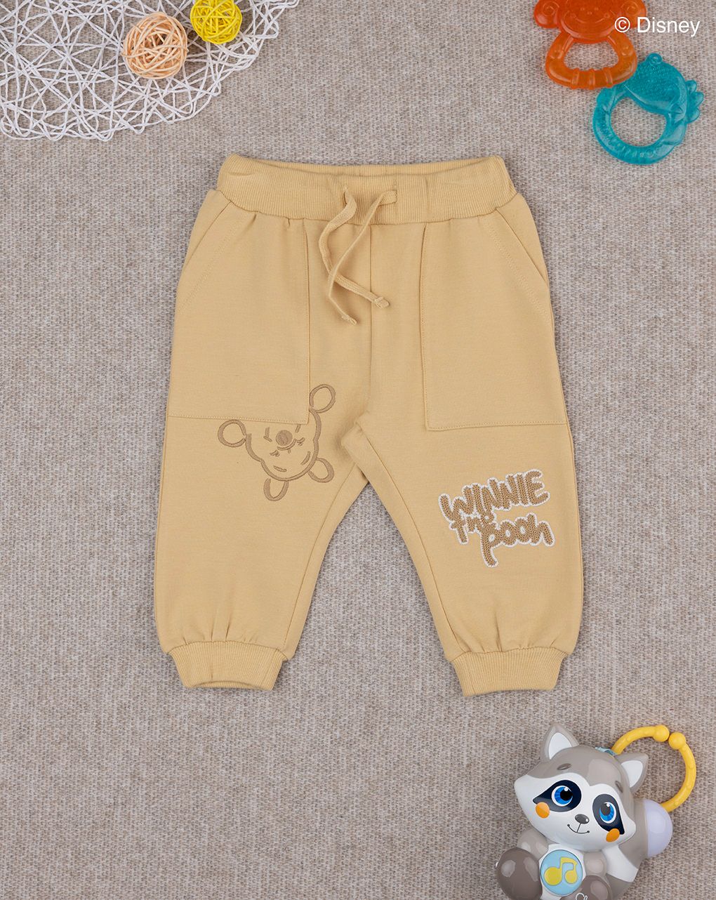 βρεφικό παντελόνι φόρμας κίτρινο winnie για αγόρι - Prénatal
