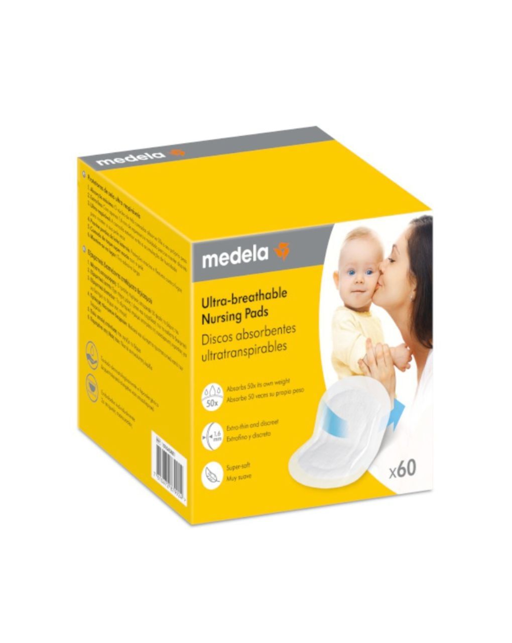 Medela επιθέματα στήθους μιας χρήσης ultra-breathable 60τμχ - Medela
