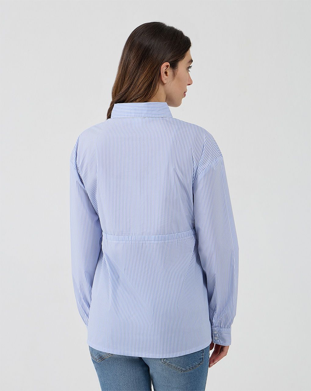 γυναικείο πουκάμισο εγκυμοσύνης/θηλασμού από ποπλίνα ριγέ - Prénatal