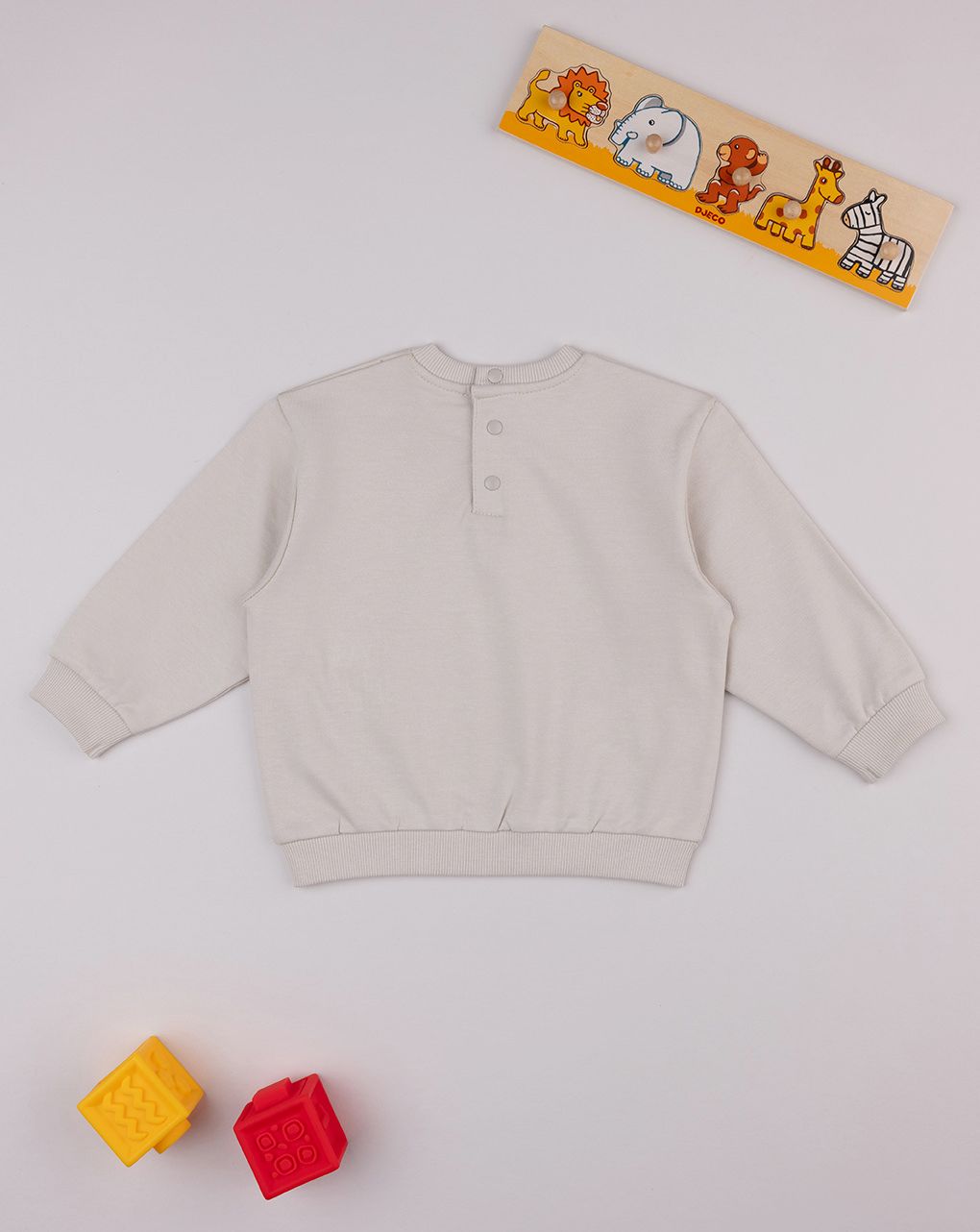 βρεφική μπλούζα φούτερ μπεζ have fun για αγόρι - Prénatal