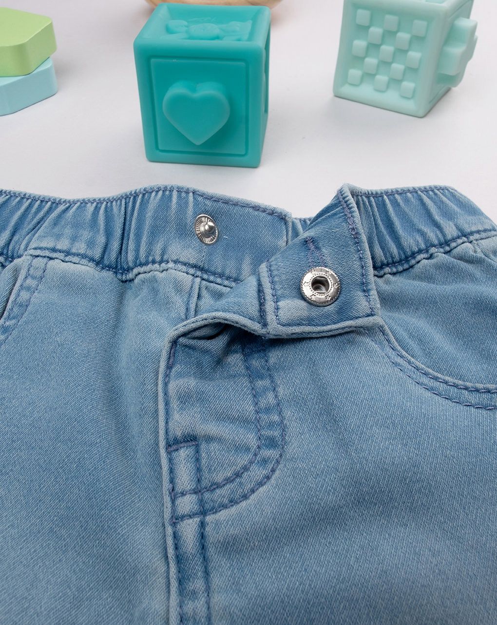 βρεφικό τζιν παντελόνι μπλε ανοιχτό για αγόρι - Prénatal