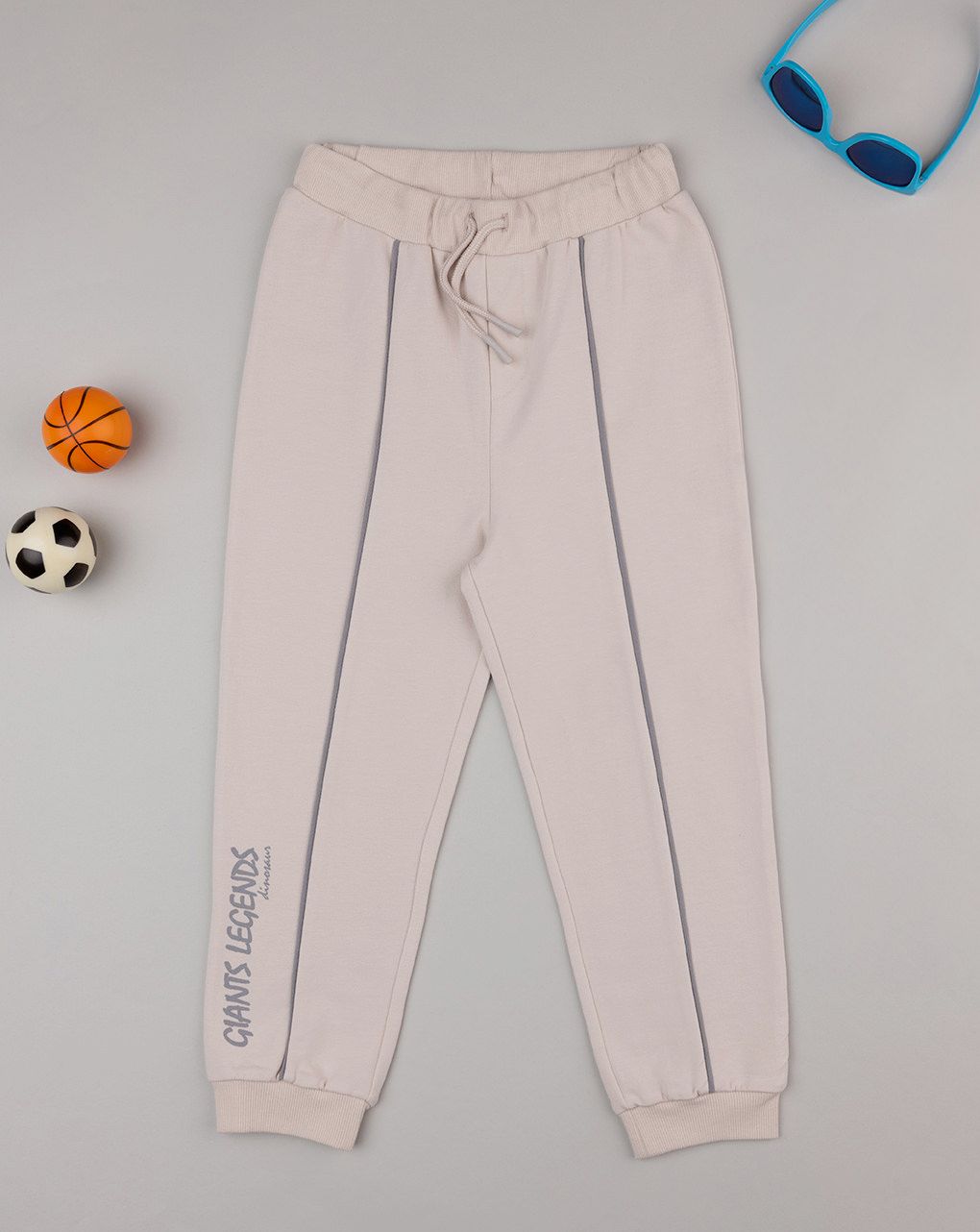 παιδικό παντελόνι φόρμας μπεζ dinosaurs για αγόρι - Prénatal