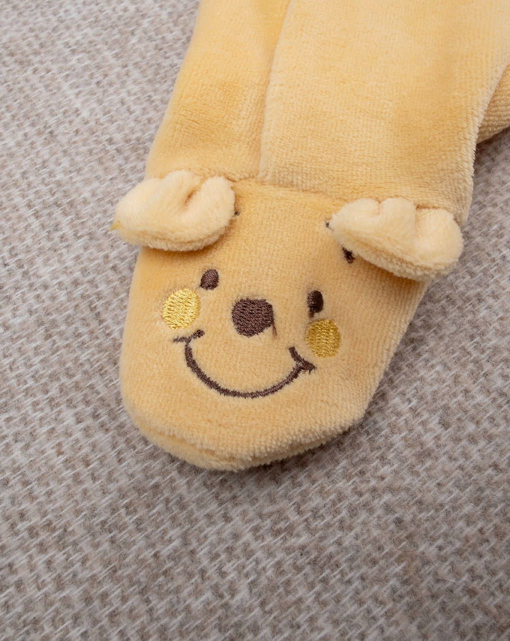 βρεφικό φορμάκι σενίλ κίτρινο winnie για αγόρι - Prénatal