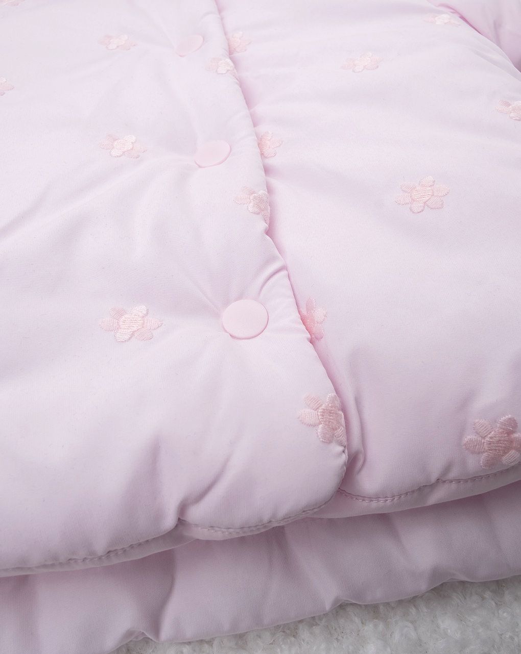 βρεφικό μπουφάν ροζ φλοράλ για κορίτσι - Prénatal