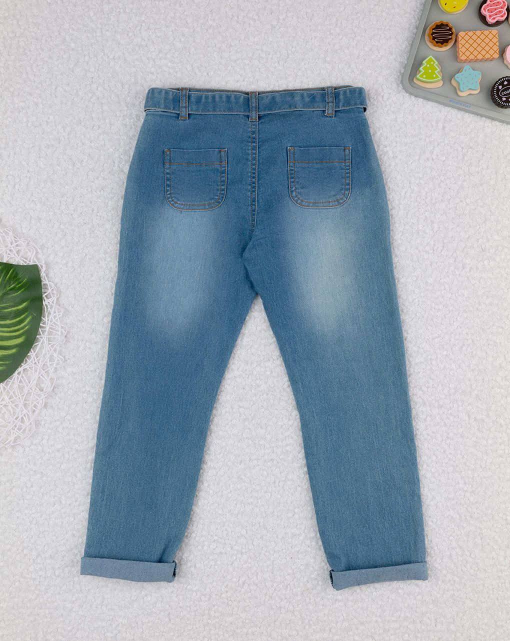 παιδικό τζιν παντελόνι με κεντήματα για κορίτσι - Prénatal