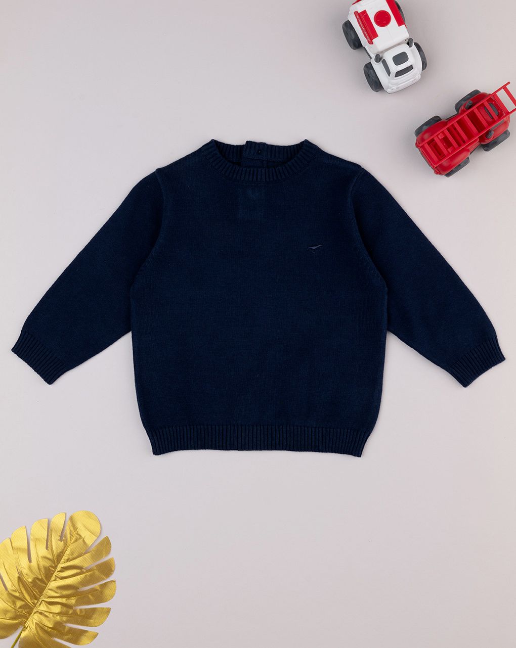 βρεφικό πουλόβερ μπλε dino για αγόρι
