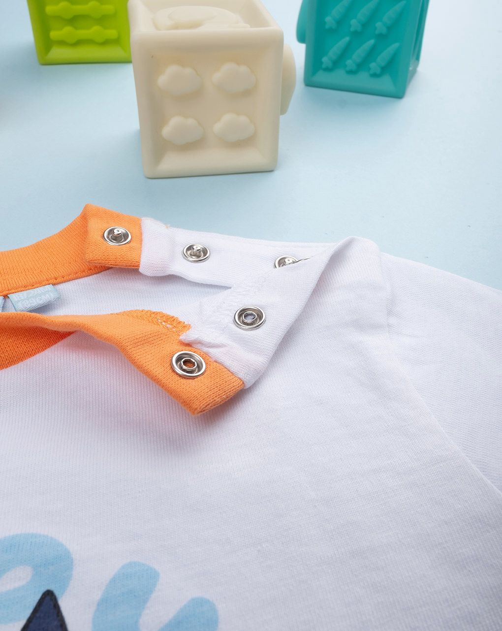 βρεφική πιτζάμα λευκή/πορτοκαλί bluey για αγόρι - Prénatal