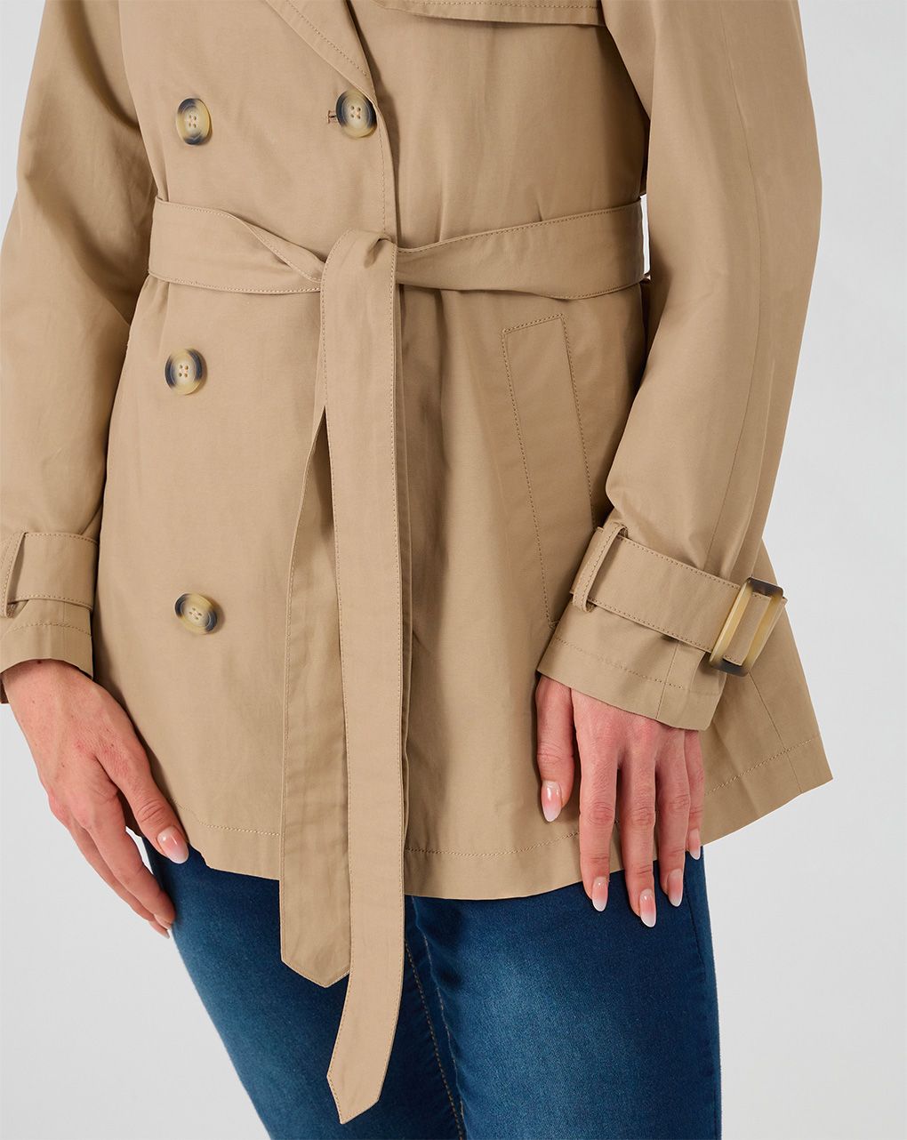 γυναικείο trench coat εγκυμοσύνης καφέ - Prénatal