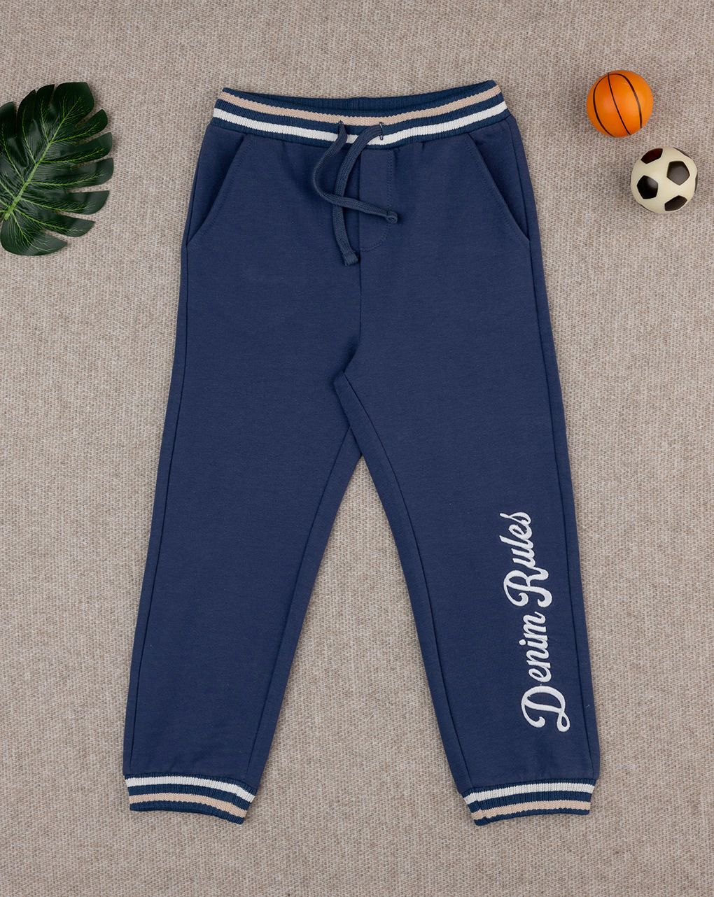 παιδικό παντελόνι φόρμας μπλε denim rules για αγόρι - Prénatal