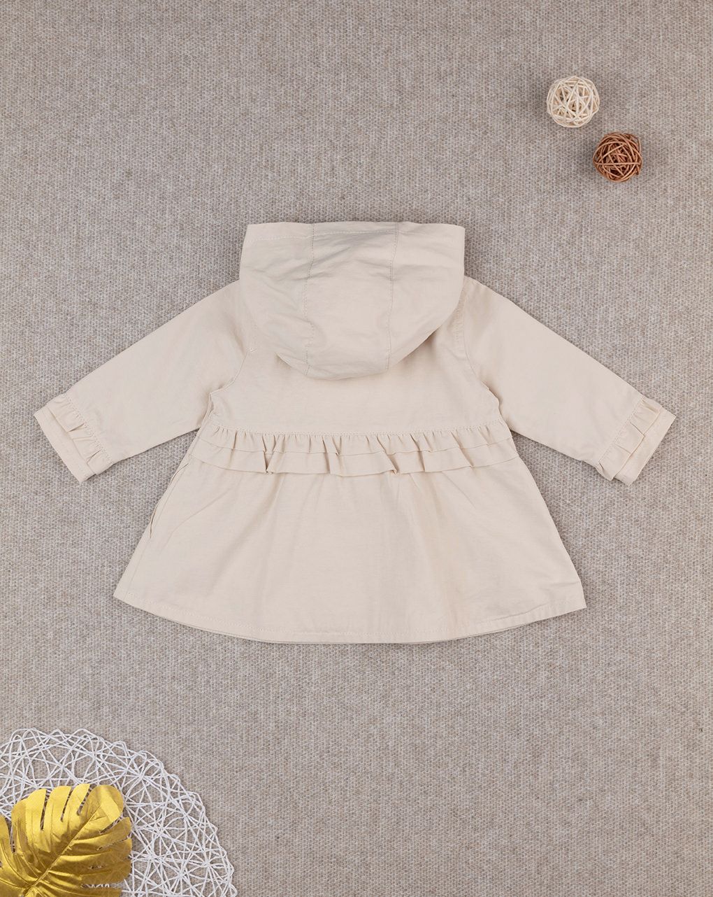 βρεφικό trench coat μπεζ για κορίτσι - Prénatal