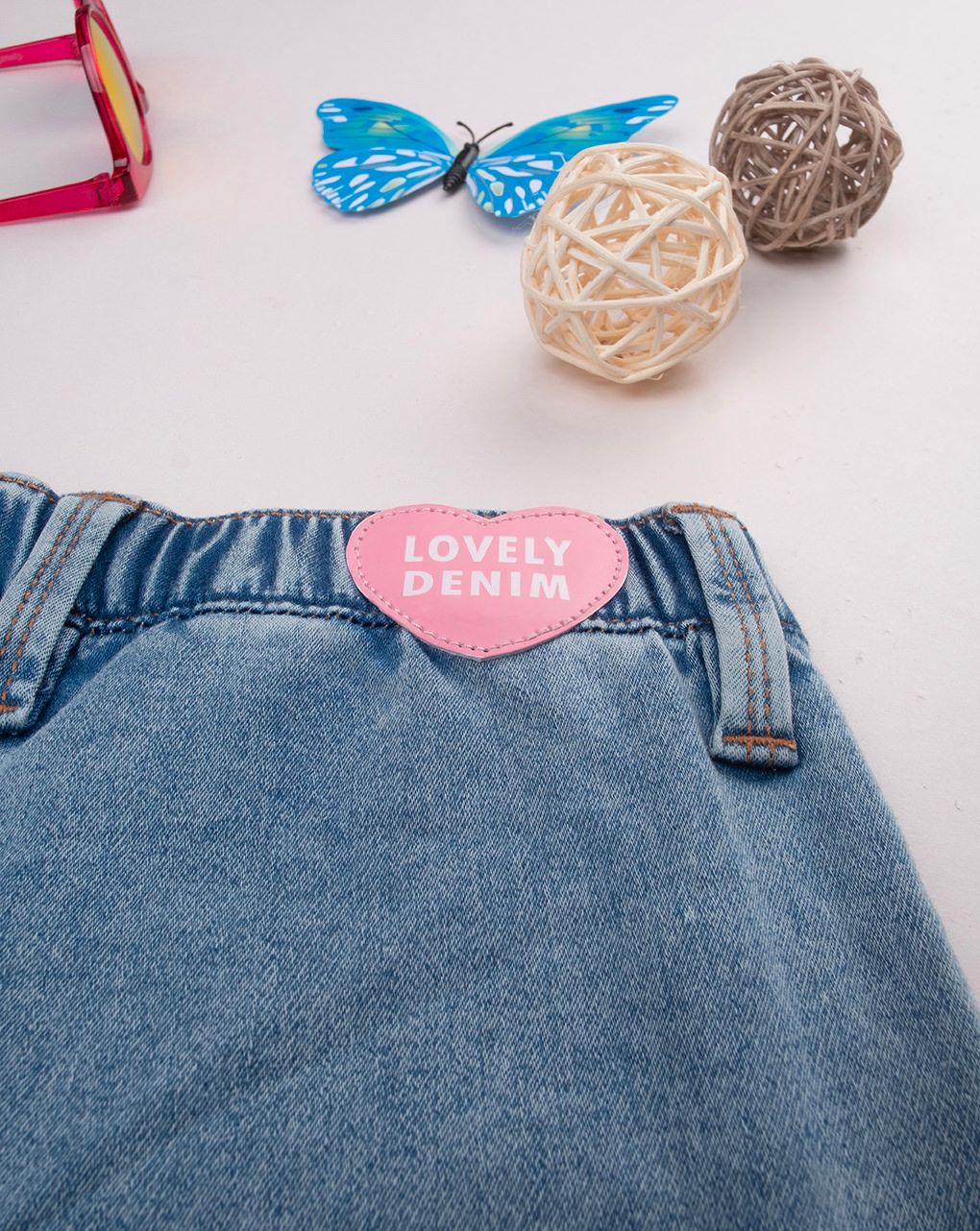 παιδικό τζιν παντελόνι μπλε wide leg για κορίτσι - Prénatal