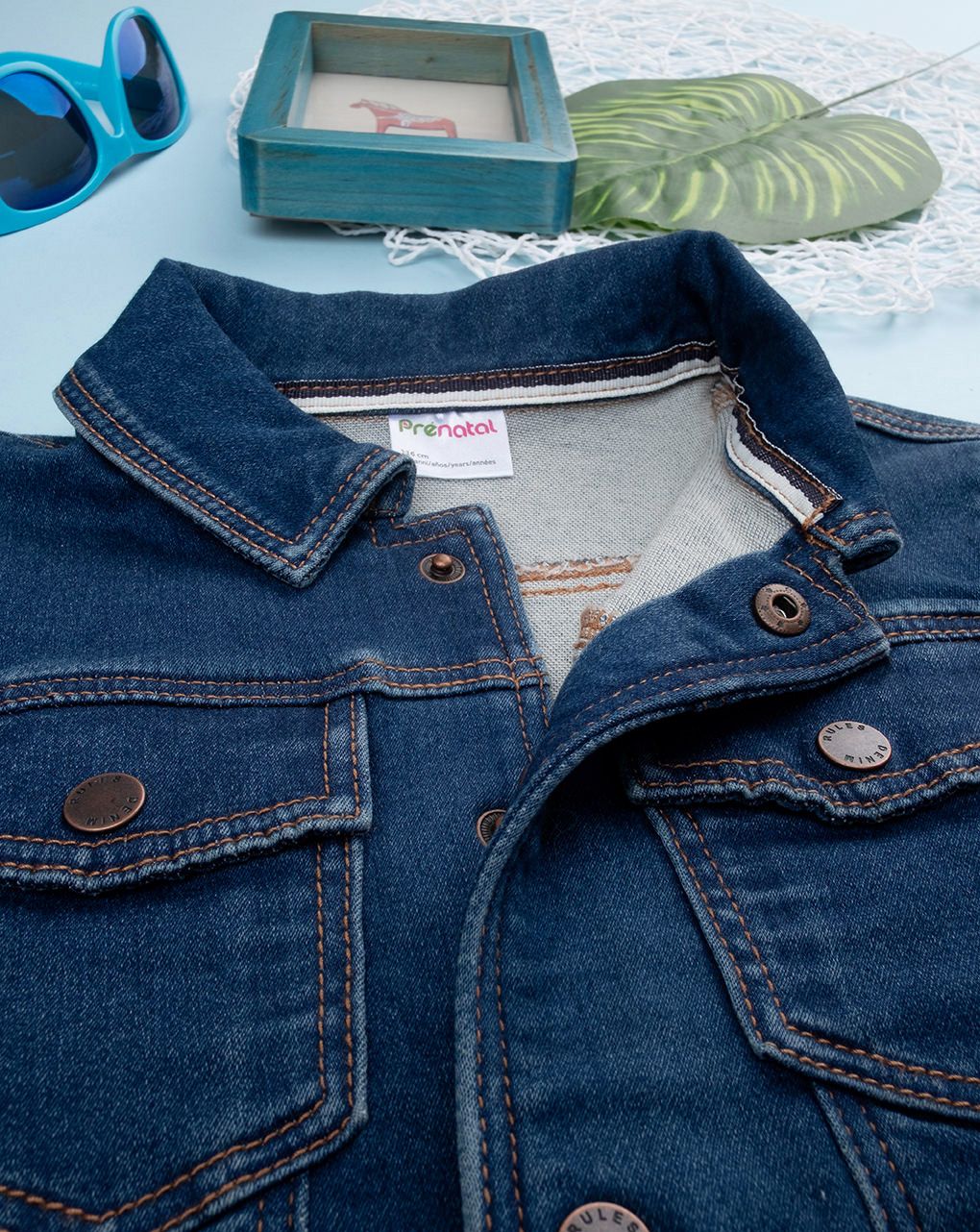 παιδικό τζιν μπουφάν μπλε για αγόρι - Prénatal