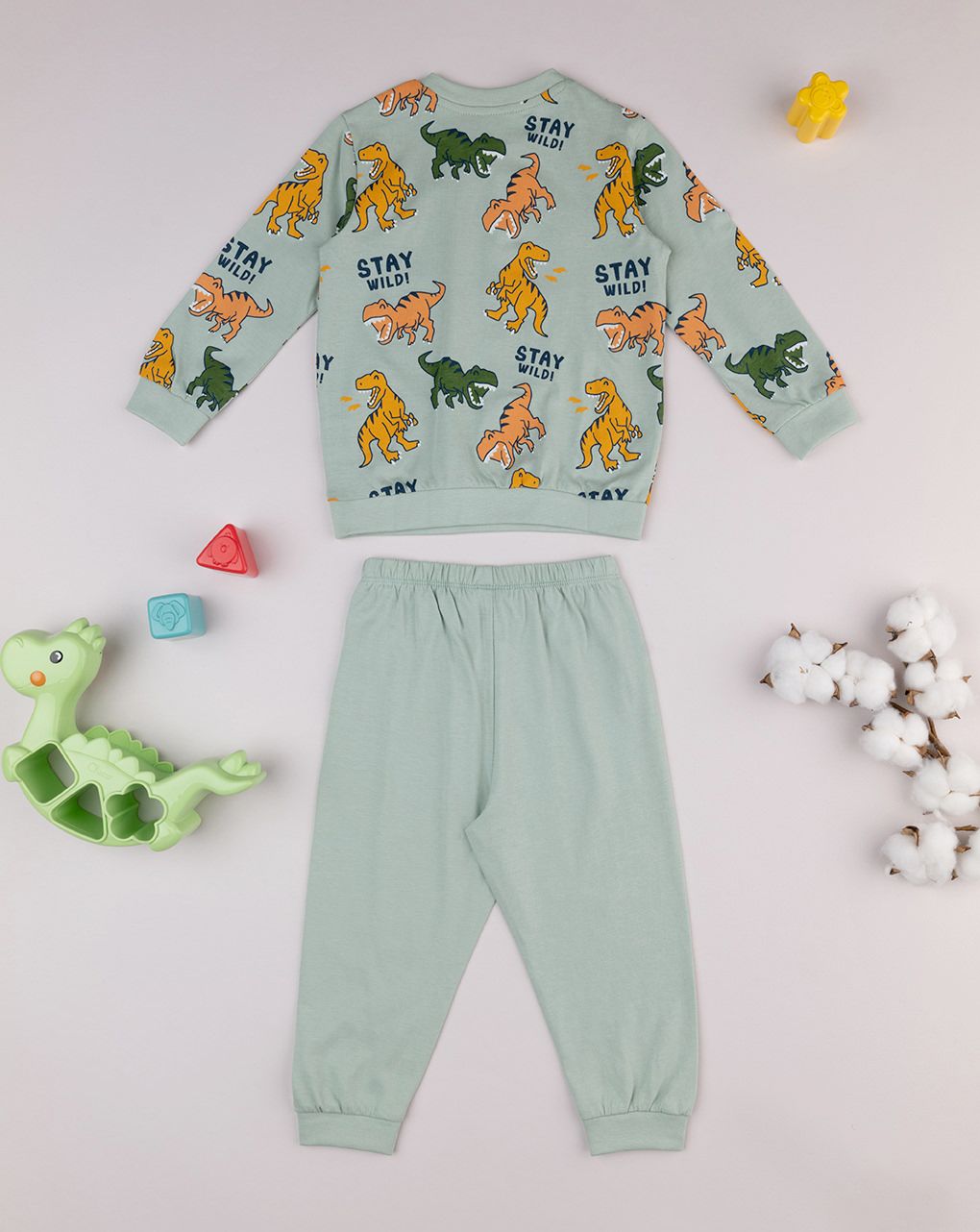 βρεφική πιτζάμα λαδί stay wild για αγόρι - Prénatal