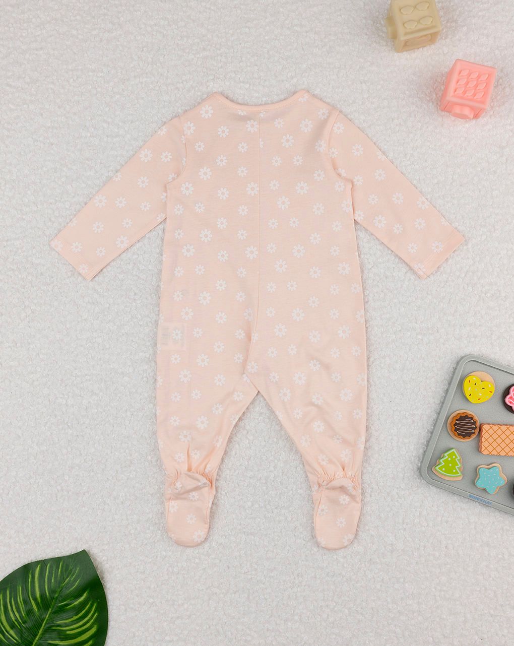 βρεφικό φορμάκι σομόν με μαργαρίτες για κορίτσι - Prénatal