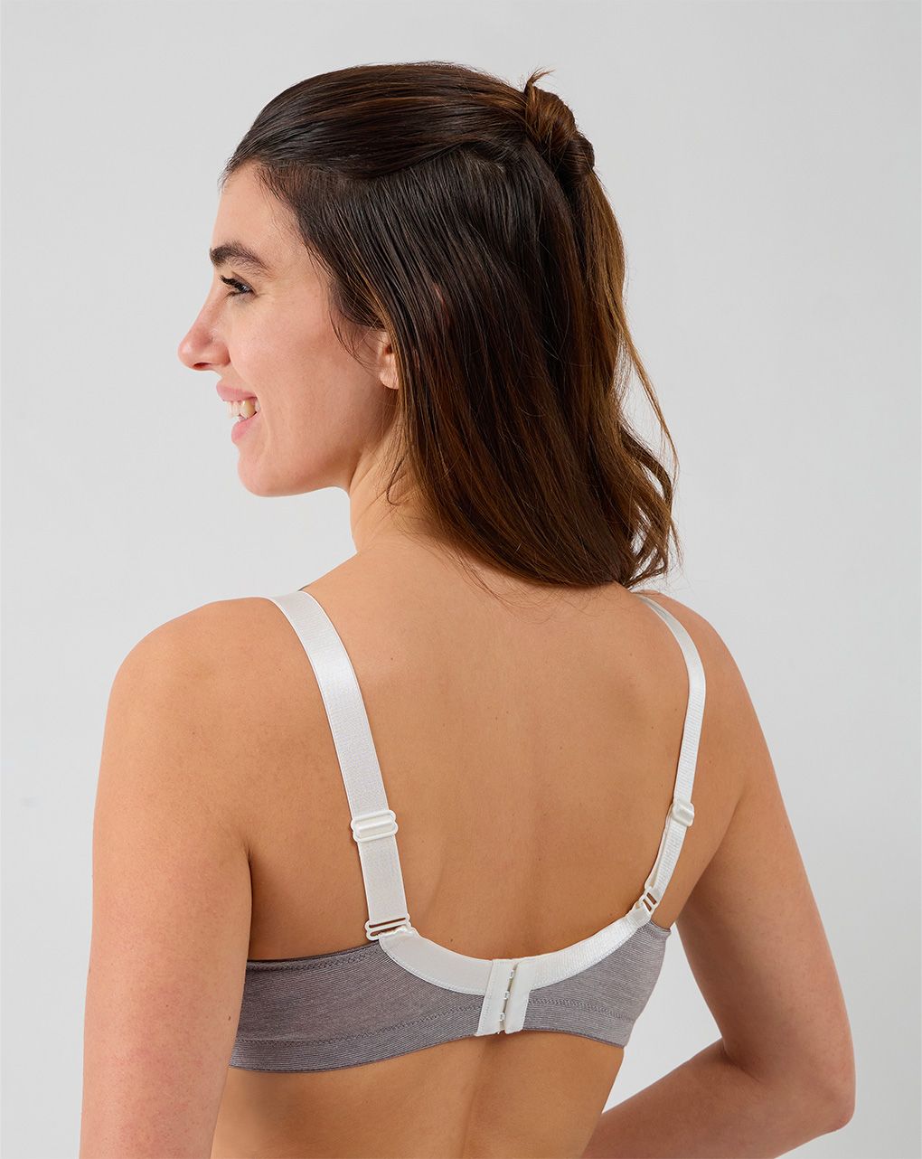 γυναικείο σουτιέν θηλασμού γκρι με δαντέλα - Prénatal
