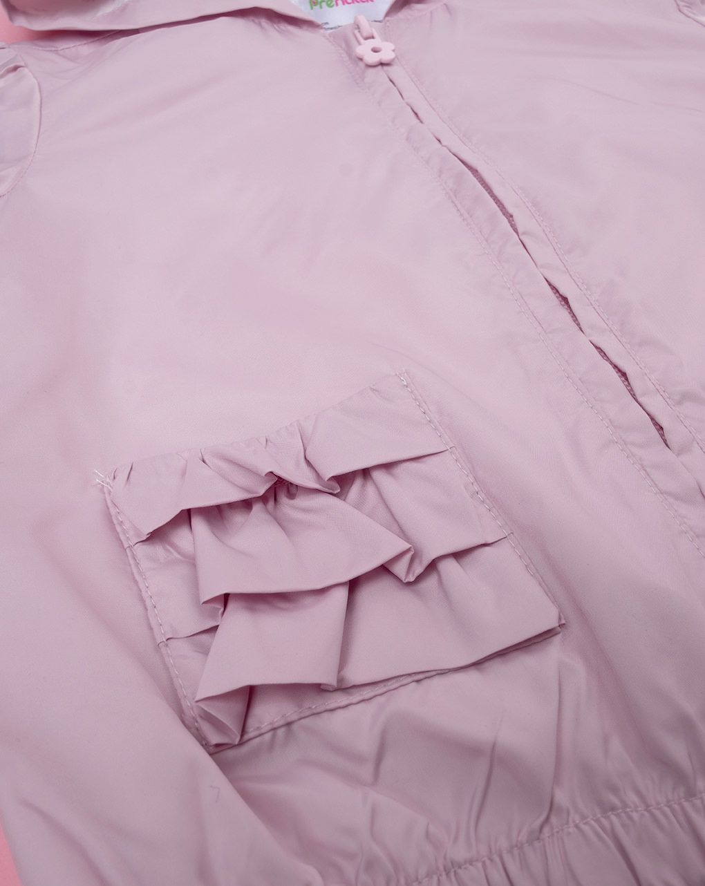 βρεφικό αντιανεμικό μπουφάν ροζ για κορίτσι - Prénatal