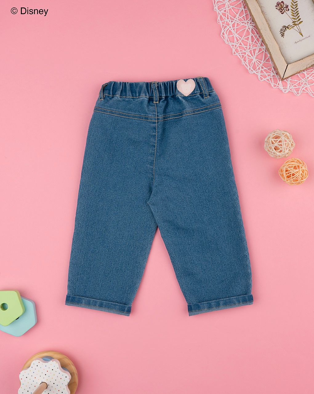βρεφικό τζιν παντελόνι μπλε minnie για κορίτσι - Prénatal