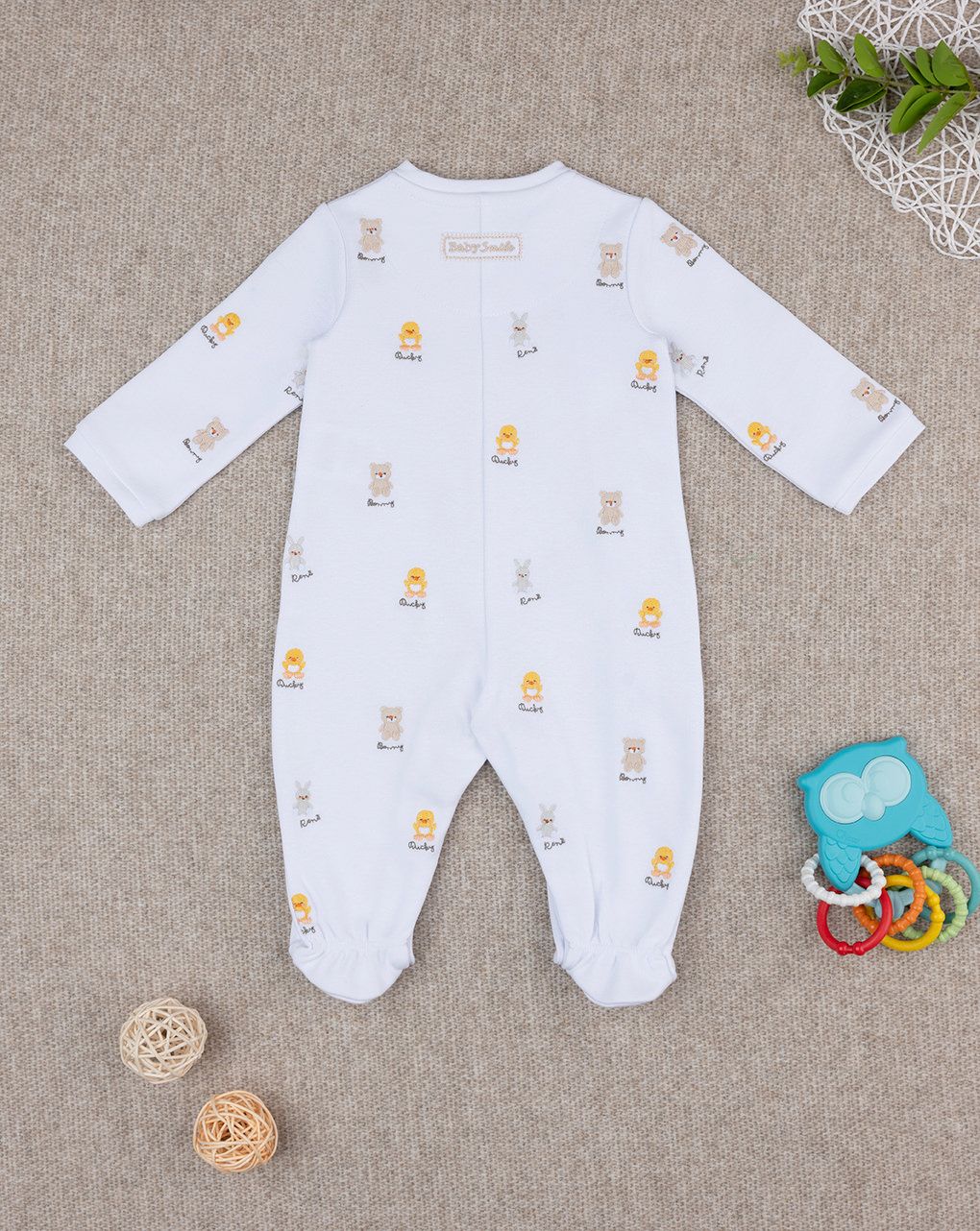 βρεφικό φορμάκι λευκό baby smile unisex - Prénatal