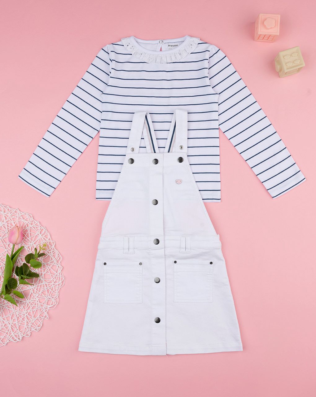 παιδικό σετ μπλούζα και φόρεμα για κορίτσι - Prénatal