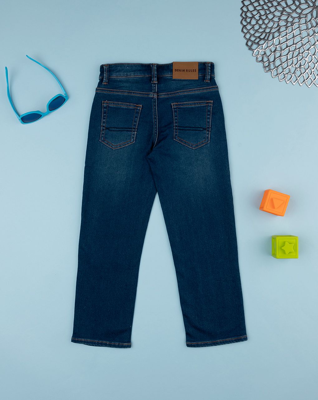 παιδικό τζιν παντελόνι μπλε για αγόρι - Prénatal