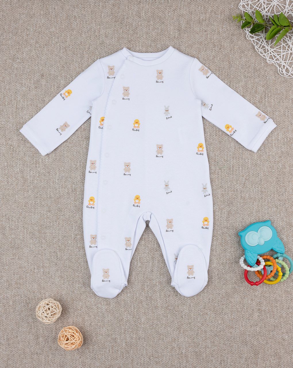 βρεφικό φορμάκι λευκό baby smile unisex - Prénatal