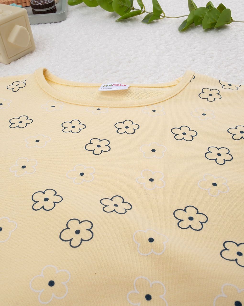 παιδική μπλούζα φούτερ κίτρινη με μαργαρίτες για κορίτσι - Prénatal