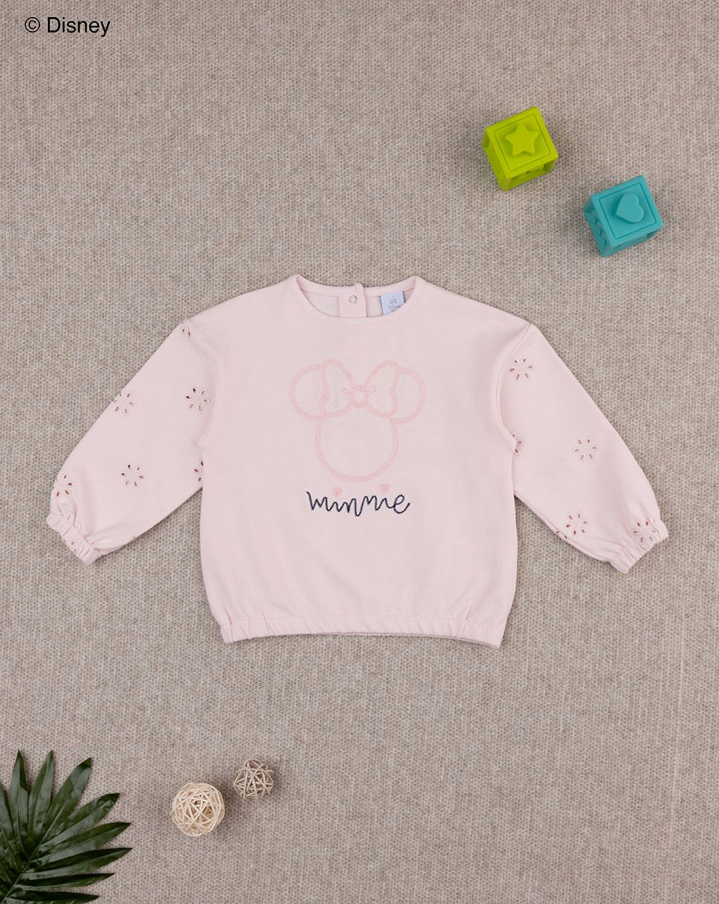 βρεφική μπλούζα φούτερ ροζ minnie για κορίτσι - Prénatal