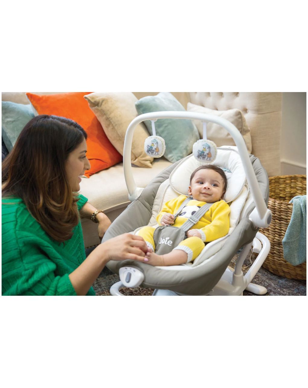 Joie βρεφικό relax swing sansa 2 σε 1 palms w1604bcplm000 - Joie