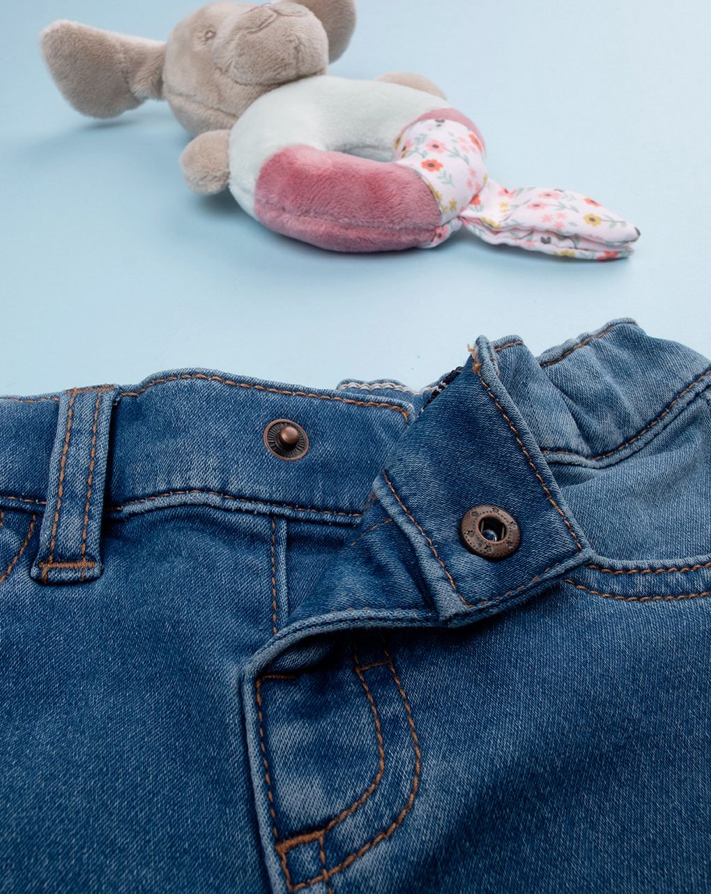 βρεφικό τζιν παντελόνι μπλε so cute για αγόρι - Prénatal