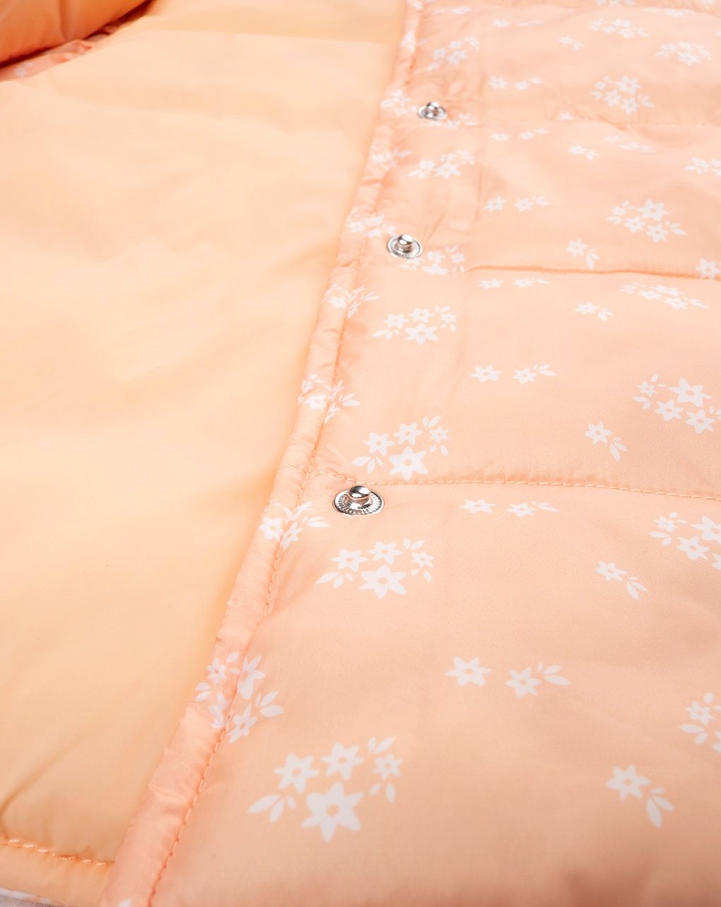 παιδικό αμάνικο μπουφάν πορτοκαλί φλοράλ για κορίτσι - Prénatal