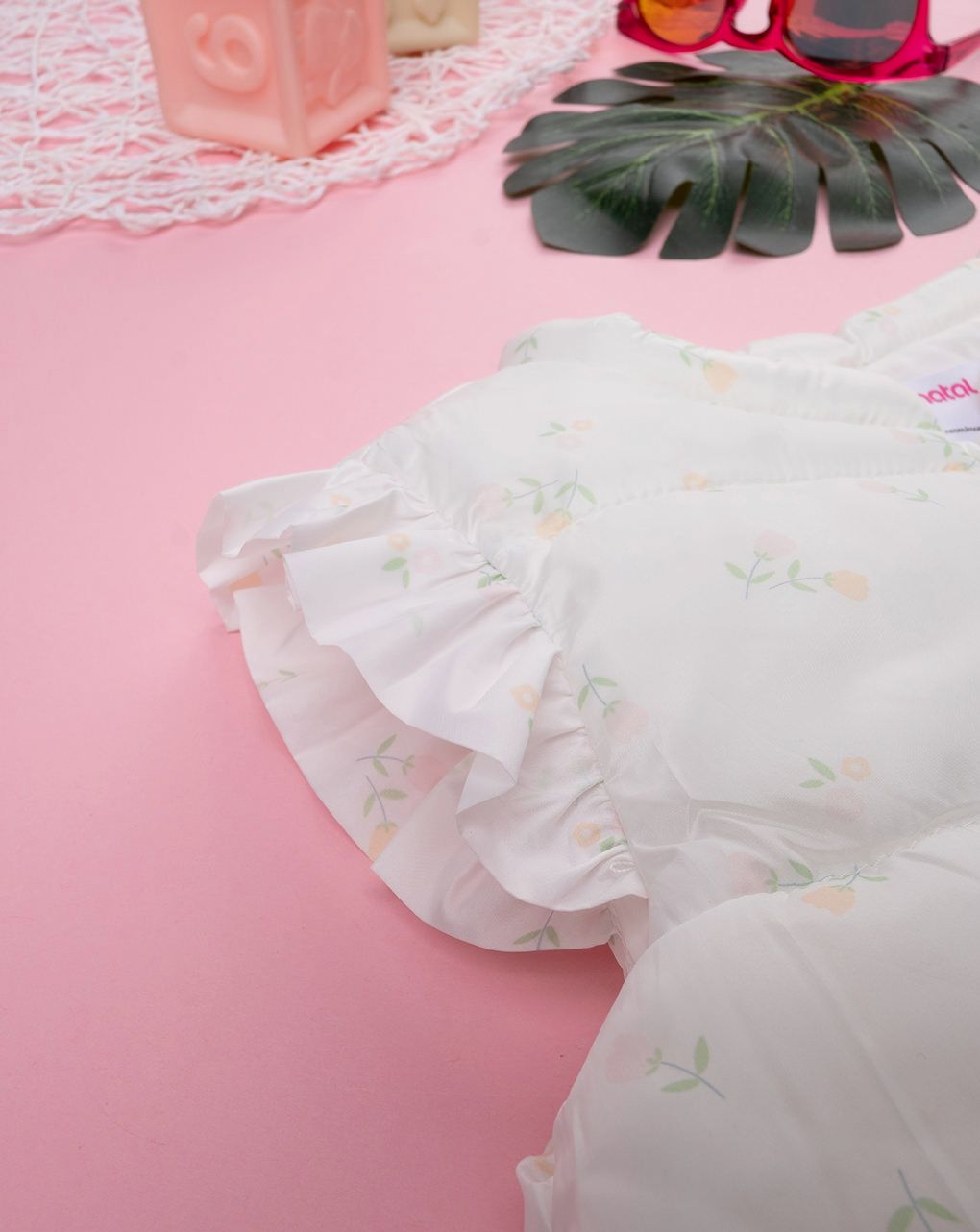 βρεφικό αμάνικο μπουφάν λευκό φλοράλ για κορίτσι - Prénatal
