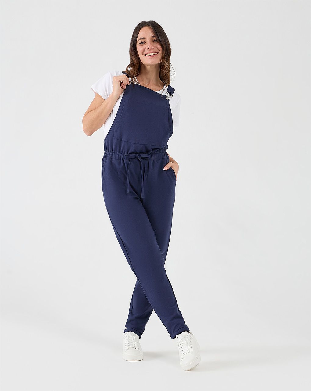 γυναικείο σετ σαλοπέτα και t-shirt εγκυμοσύνης/θηλασμού μπλε - Prénatal