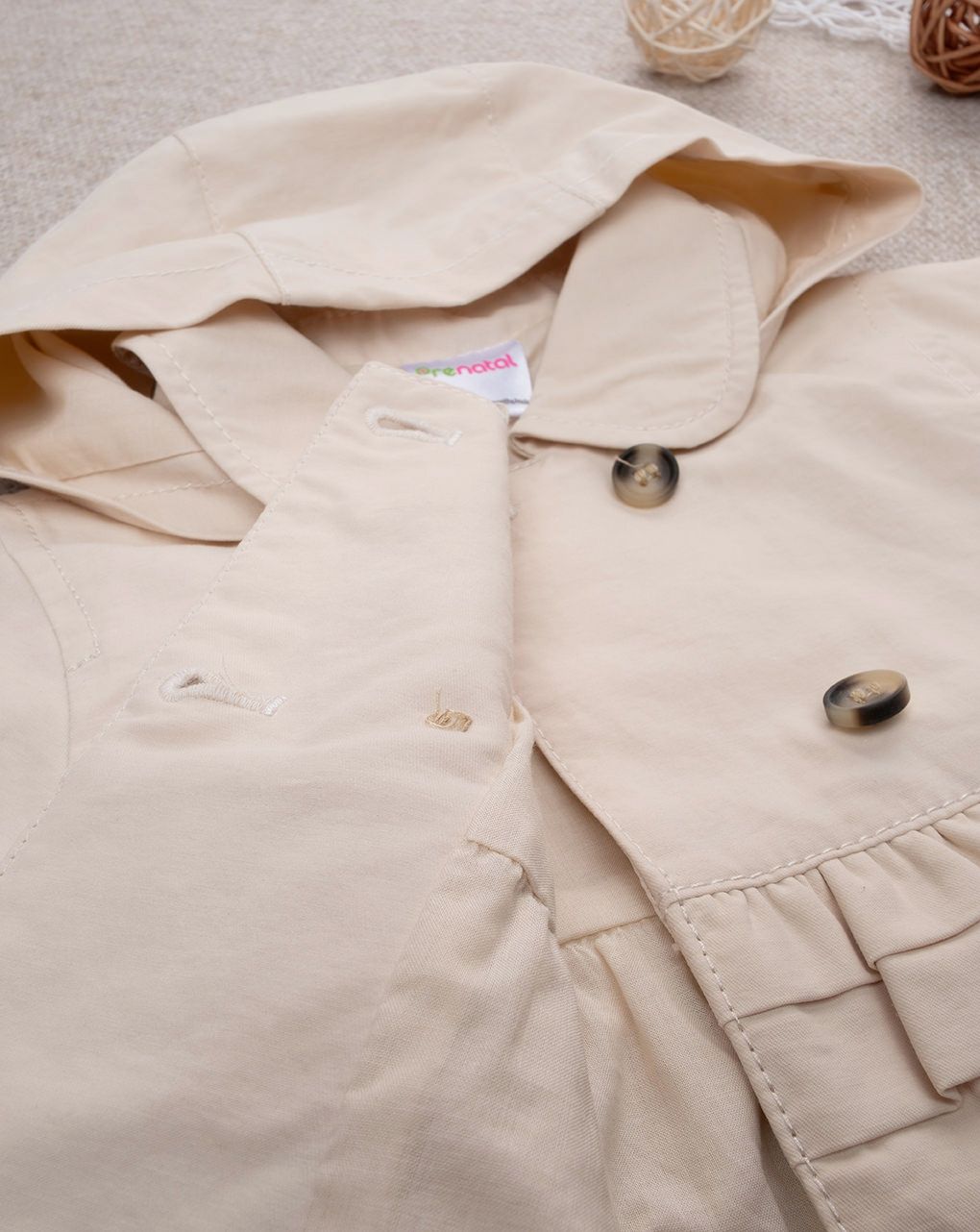 βρεφικό trench coat μπεζ για κορίτσι - Prénatal