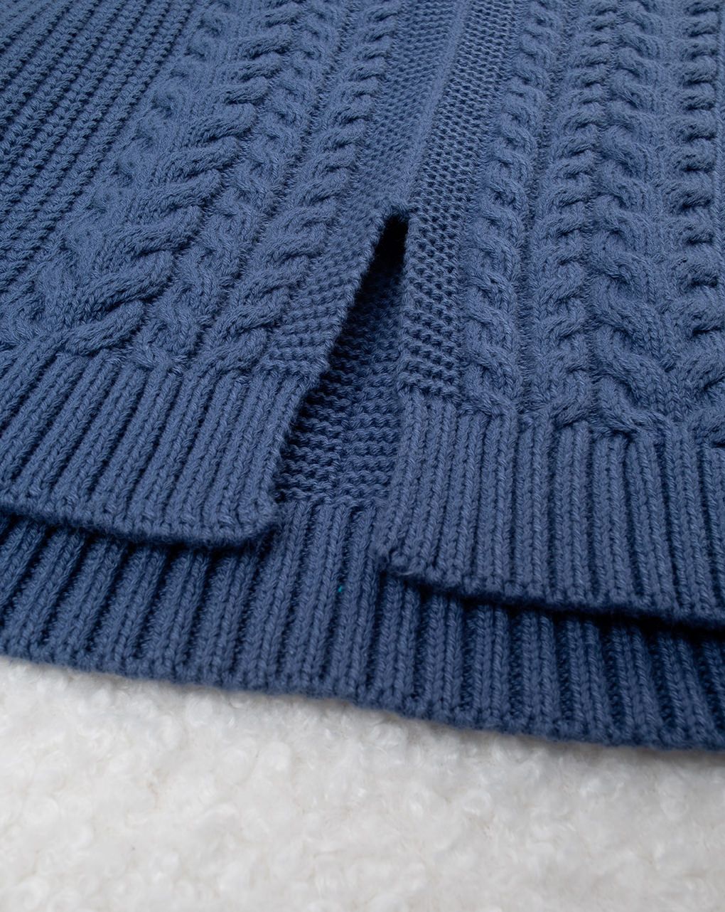 παιδική πλεκτή μπλούζα μπλε για κορίτσι - Prénatal