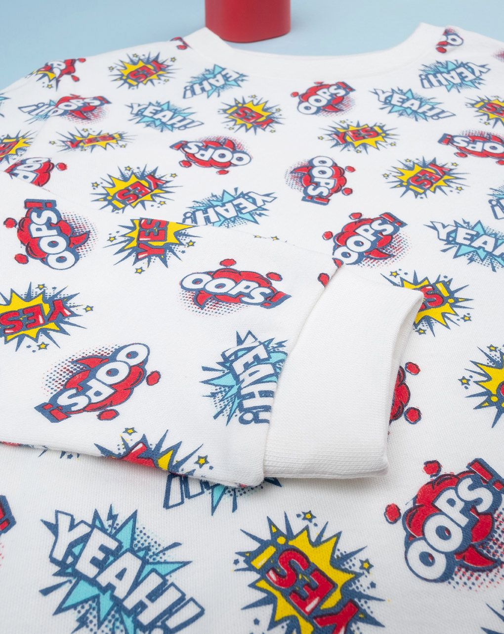 παιδική πιτζάμα λευκή/κόκκινη comics για αγόρι - Prénatal