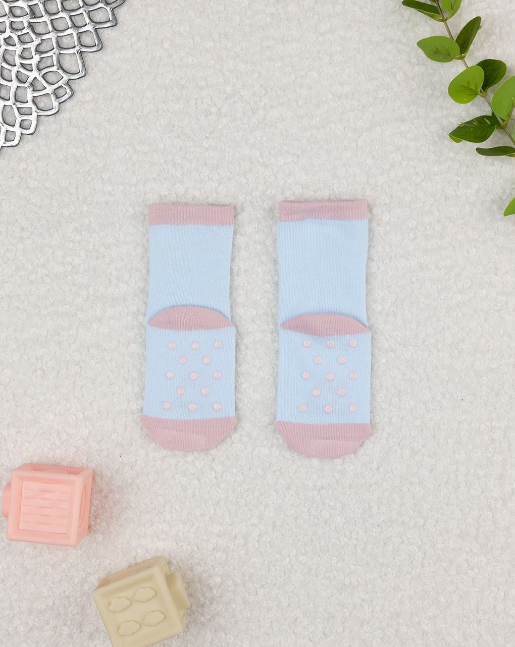 βρεφικές αντιολισθητικές κάλτσες με λαγουδάκι για κορίτσι - Prénatal