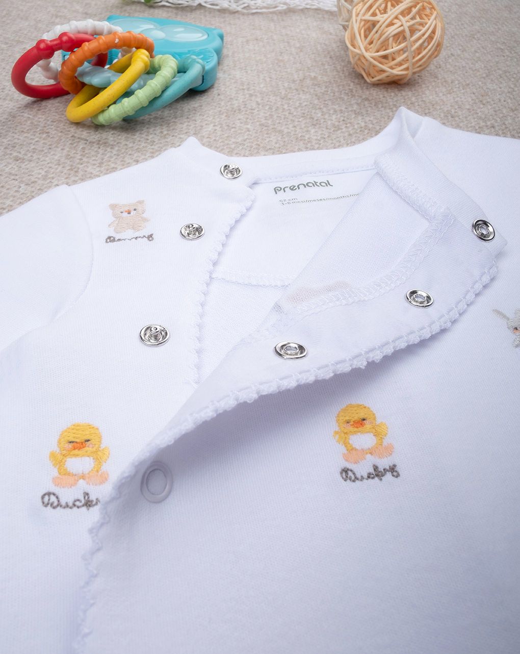 βρεφικό φορμάκι λευκό baby smile unisex - Prénatal