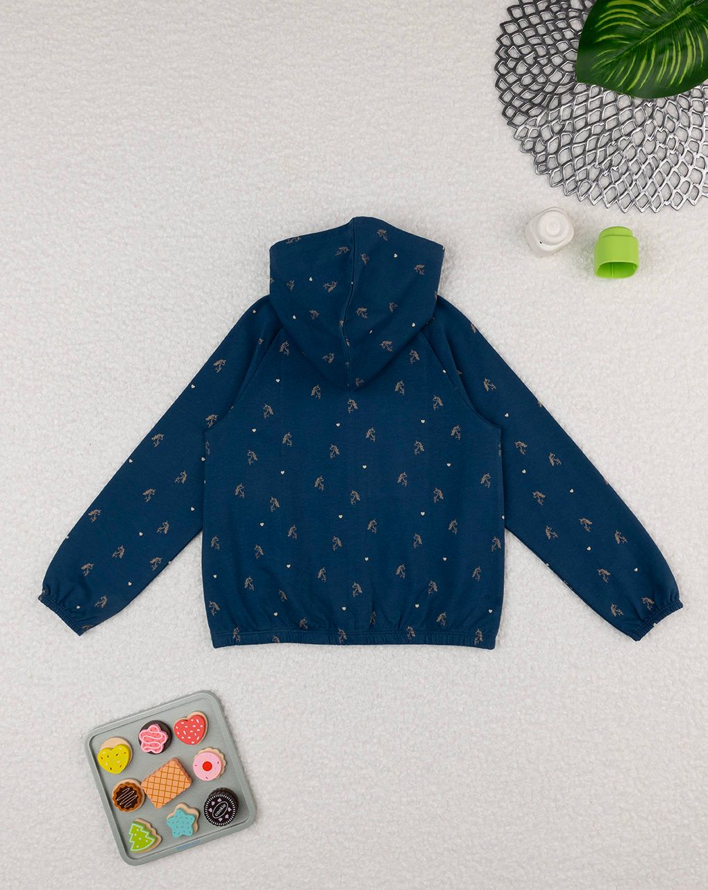 παιδική ζακέτα φούτερ μπλε με μονόκερους για κορίτσι - Prénatal
