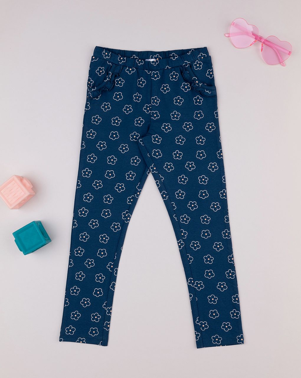 παιδικό κολάν μπλε με μαργαρίτες για κορίτσι - Prénatal