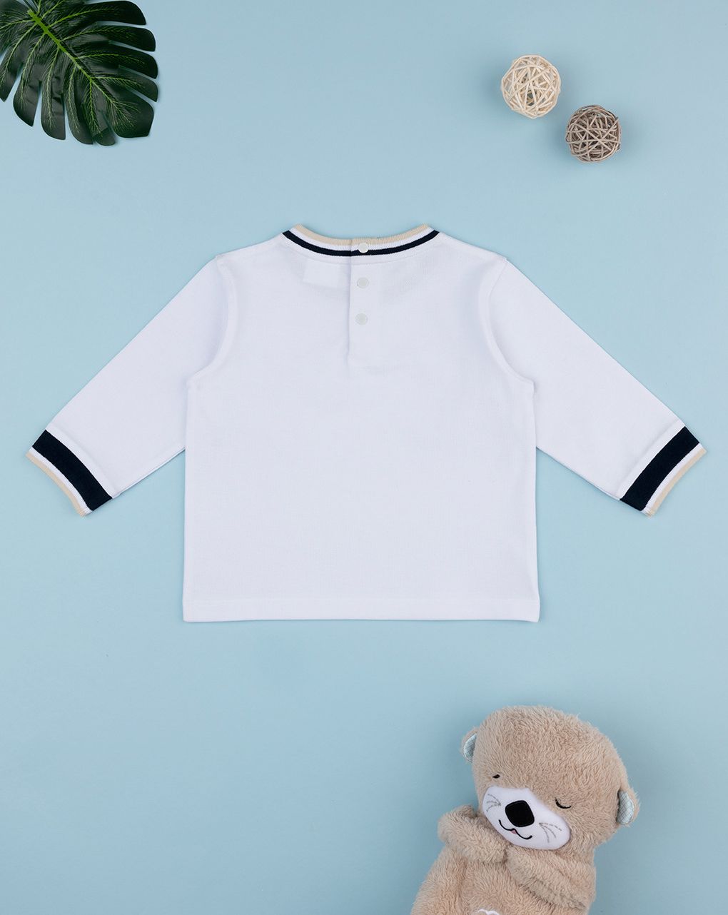 βρεφική μπλούζα λευκή με αρκουδάκια για αγόρι - Prénatal