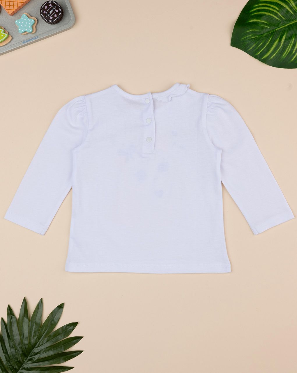 βρεφική μπλούζα λευκή με γατάκι για κορίτσι - Prénatal