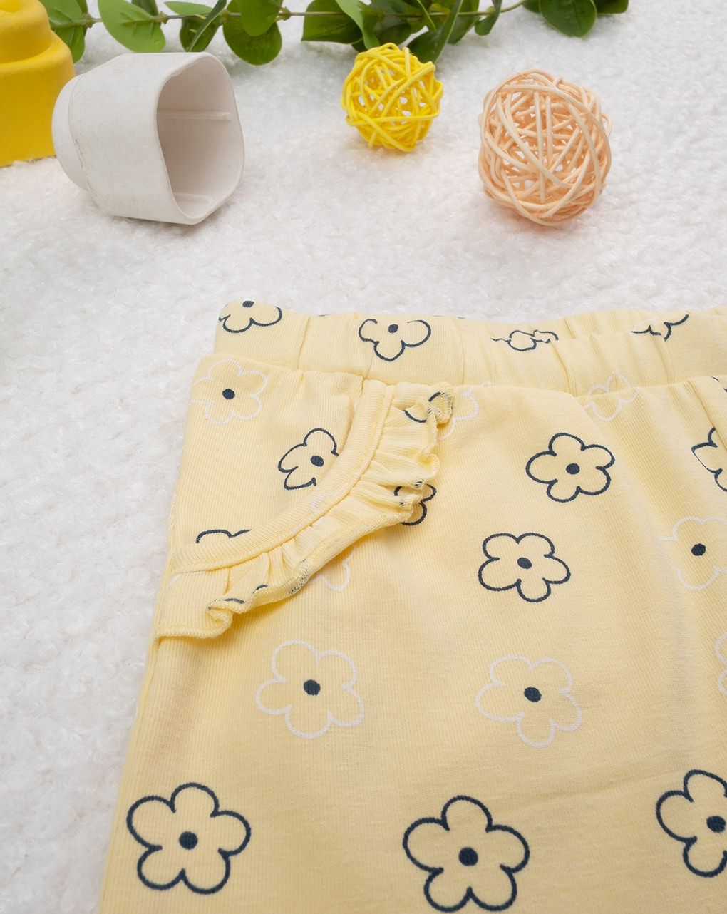 παιδικό κολάν κίτρινο με μαργαρίτες για κορίτσι - Prénatal
