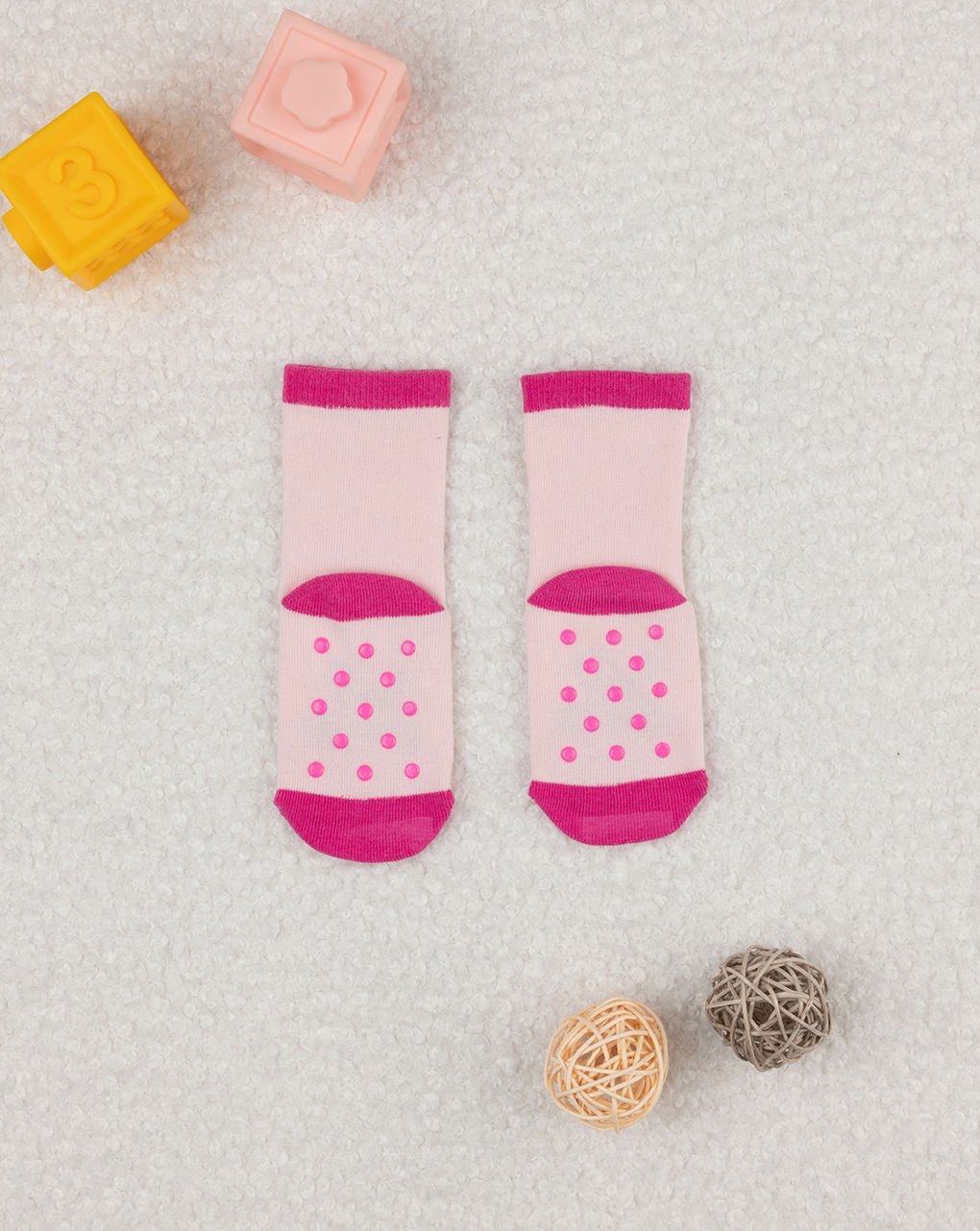 βρεφικές αντιολισθητικές κάλτσες με πάντα για κορίτσι - Prénatal