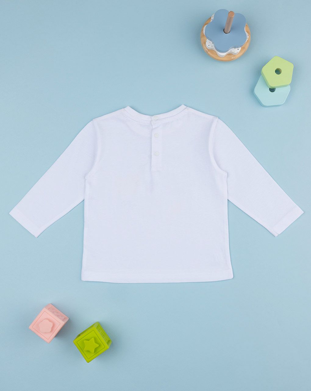 βρεφική μπλούζα λευκή με δεινόσαυρους για αγόρι - Prénatal